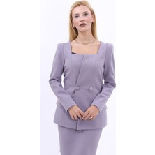 Kare Yaka Ceket-Antrasit