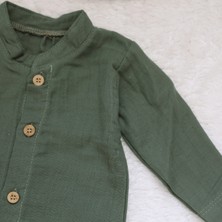 Hakim Yaka Unisex Bebek Mevsimlik/yazlık Müslin Tulum