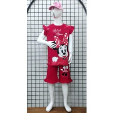 Şıklık Durağı Trend Baskılı Kız Çocuk Kısa Kollu Yazlık Pamuk Penye Şort Takım