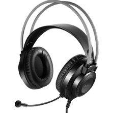 A4 Tech FH200U, Gri, Kablolu, Mikrofonlu Kulaklık, USB