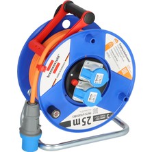 Garant Serisi IP44 Cee 3 Girişli Kamp ve Karavan Makarası 25 Metre