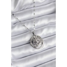 Çarşı Point 316L Çelik Gold Renk Zirkon Taşlı Jaguar Model Kadın Kolye