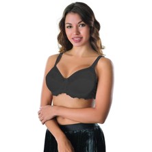 Miraxx Siyah Emay 170 C Balenli Brode Toparlayıcı Sütyen