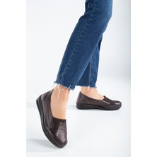 The Dortex Shoes CD01 Kadın Içi Dışı Deri Ortopedik Esnek Anne Ayakkabısı
