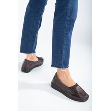 The Dortex Shoes CD01 Kadın Içi Dışı Deri Ortopedik Esnek Anne Ayakkabısı