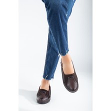 The Dortex Shoes CD01 Kadın Içi Dışı Deri Ortopedik Esnek Anne Ayakkabısı