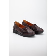 The Dortex Shoes CD01 Kadın Içi Dışı Deri Ortopedik Esnek Anne Ayakkabısı