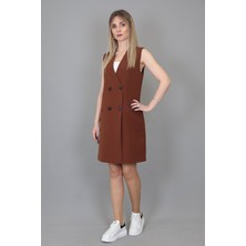 Yelek Elbise-Kestane