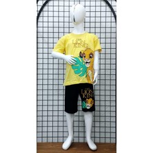 Şıklık Durağı Trend Baskılı Erkek Çocuk Kısa Kollu Yazlık Pamuk Penye Şort Takım