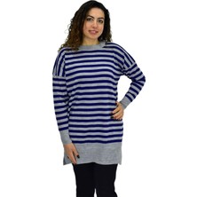 Baglan Kadın Çizgili Oversize Kazak BGL-ST04083