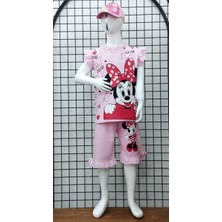 Şıklık Durağı Trend Baskılı Kız Çocuk Kısa Kollu Yazlık Pamuk Penye Şort Takım