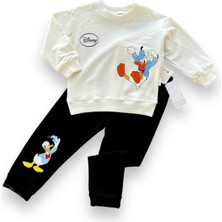 Narnuga Miraylife 6-9-12-18 Ay Ördek Baskılı Pamuk Penye Kumaş Erkek Bebek Takımı