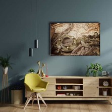 Nostaljilk Harita Canvas Tablo