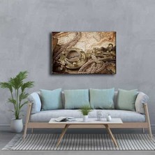 Nostaljilk Harita Canvas Tablo