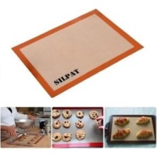 Nirnisa 30X40 cm Silikon Fırın Pişirme Silpatı Kendinden Yağlı Yapışmaz Hamur Açma Matı Yanmaz Tepsi Kağıdı
