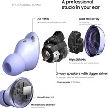 Samsung Uyumlu Galaxy Buds 2 Pro Beyaz Aktif Gürültü Engelleme Tws Kulakiçi Kablosuz Bluetooth Kulaklık