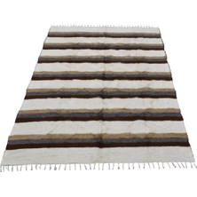 Kilim Antik El Dokuma Yün Çizgili Çift Kişilik Tiftik Siirt Battaniyesi 0035 - Yeni - Çok Renkli