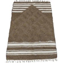 Kilim Antik El Dokuma Yün Namazlık Seccade Tiftik Siirt Battaniyesi 0027 - Yeni - Açık Kahverengi