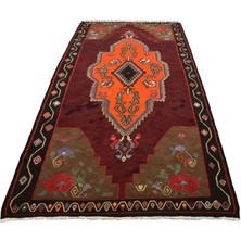 Kilim Antik El Dokuma Yün Yörük Bayburt Kilimi 0046 - Yeni - Çok Renkli
