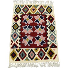 Kilim Antik El Dokuma Yün Pınarbaşı Kayseri Kilimi 0050 - Yeni - Çok Renkli
