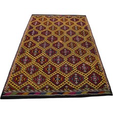 Kilim Antik El Dokuması Yün Anadolu Çumra Yörük Cecim Kilimi 0052 - Yeni - Çok Renkli