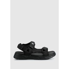 Siyah Erkek Düz Sandalet