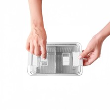Arar Home 2'li 5 Litre Süzgeçli Bölmeli Organizer Buzdolabı Hava Geçirmez Saklama Kabı