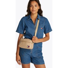 Tommy Hilfiger Bej Kadın 20X14X7,5 cm Çapraz Çanta AW0AW17286