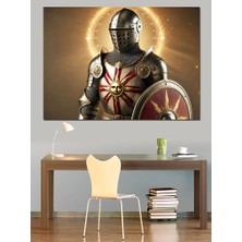 Şövalyenin Parlak Zırhı Dekoratif Kanvas - Mdf Ahşap Tablo