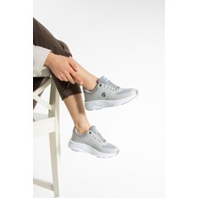 Getcho Nesra Kadın Günlük Beyaz Gri Spor Ayakkabı