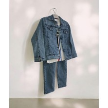 Erkek Çocuk Jean Ceketli Pantolonlu 3lü Takım