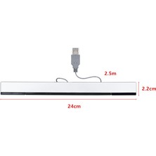 Spibicyy Wıı Yedek Kızılötesi Ir Ray Hareket Sensörü Sinyal Alıcısı Için USB Kablolu Sensör Çubuğu Stand-Siyah ile Wii Sistemi Için (Yurt Dışından)