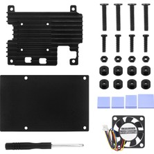Spibicyy Raspberry Pi 5 Alüminyum Kasa Cnc Kasa Aktif ve Pasif Soğutma Soğutma Fanı Kasası Rpi 5 Metal Kasa (Yurt Dışından)