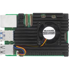 Spibicyy Raspberry Pi 5 Alüminyum Kasa Cnc Kasa Aktif ve Pasif Soğutma Soğutma Fanı Kasası Rpi 5 Metal Kasa (Yurt Dışından)