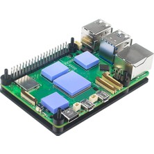 Spibicyy Raspberry Pi 5 Alüminyum Kasa Cnc Kasa Aktif ve Pasif Soğutma Soğutma Fanı Kasası Rpi 5 Metal Kasa (Yurt Dışından)