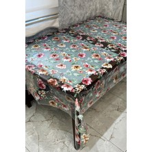 Pimula Home Pvc Şeffaf Kendinden Desenli Masa Örtüsü Çiçek 1186-4