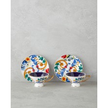 English Home Azalia New Bone China 4 Parça 2 Kişilik Kahve Fincan Takımı 90 ml Renkli