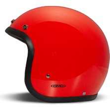 Jet Retro Red Açık Motosiklet Kaskı