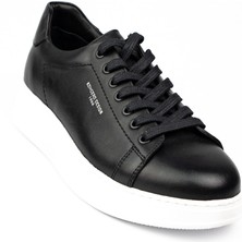 Komcero 2225 Siyah Deri Erkek Sneaker Ayakkabı