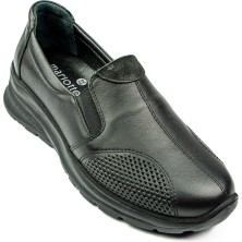 Mariotto Babalı 017 Mariotto Lastikli Siyah Deri Günlük Kadın Ayakkabı