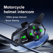 Ensiga 6 Kişi Eşleşmeli 2 Kişi Uyumlu Konuşmalı Motosiklet Intercom 500M Mesafeli Müzik Paylaşımlı