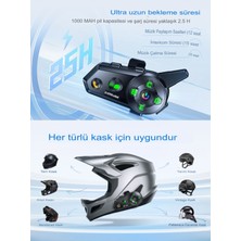 Ensiga 6 Kişi Eşleşmeli 2 Kişi Uyumlu Konuşmalı Motosiklet Intercom 500M Mesafeli Müzik Paylaşımlı