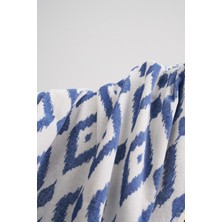 100% Pamuk Boho Summer Mavi Ethnic Tasarım Plaj Havlusu - Havuz Havlusu - 80X160CM