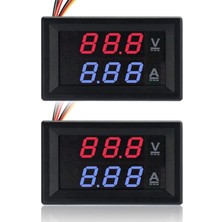 0.28" 100V 10A Çift LED Ekranlı Voltmetre ve Ampermetre Modülü