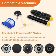 Mauuae Irobot Roomba 692 694 676 675 695 677 671 655 645 690 680 660 650 620 614 Vakum Fırça Filtreleri Için Yedek Parçalar (Yurt Dışından)