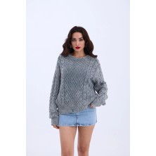 Miray Life 43271 Triko Salaş Saç Örgü Kazakgri