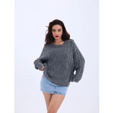 Miray Life 43271 Triko Salaş Saç Örgü Kazakantrasit