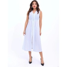 6510 Elbiselos Angeles Çizgili