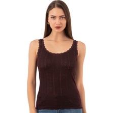 Özkan Underwear 23493 Kadın Transferli Ribana Esnek Yumuşak Kalın Askılı Atlet