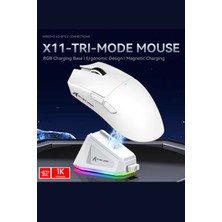 Attack Shark X11 Superlight 22000DPI Trimode Bt+2.4ghz Şarj Istasyonlu Kablosuz Gaming Oyuncu Faresi